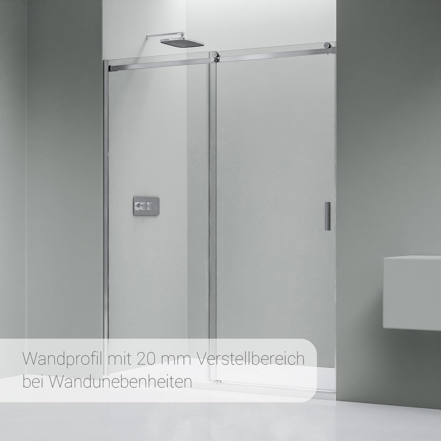 BERNSTEIN Eckduschkabine NT806 FLEX Mit Schiebetür – Platzsparend & Elegant