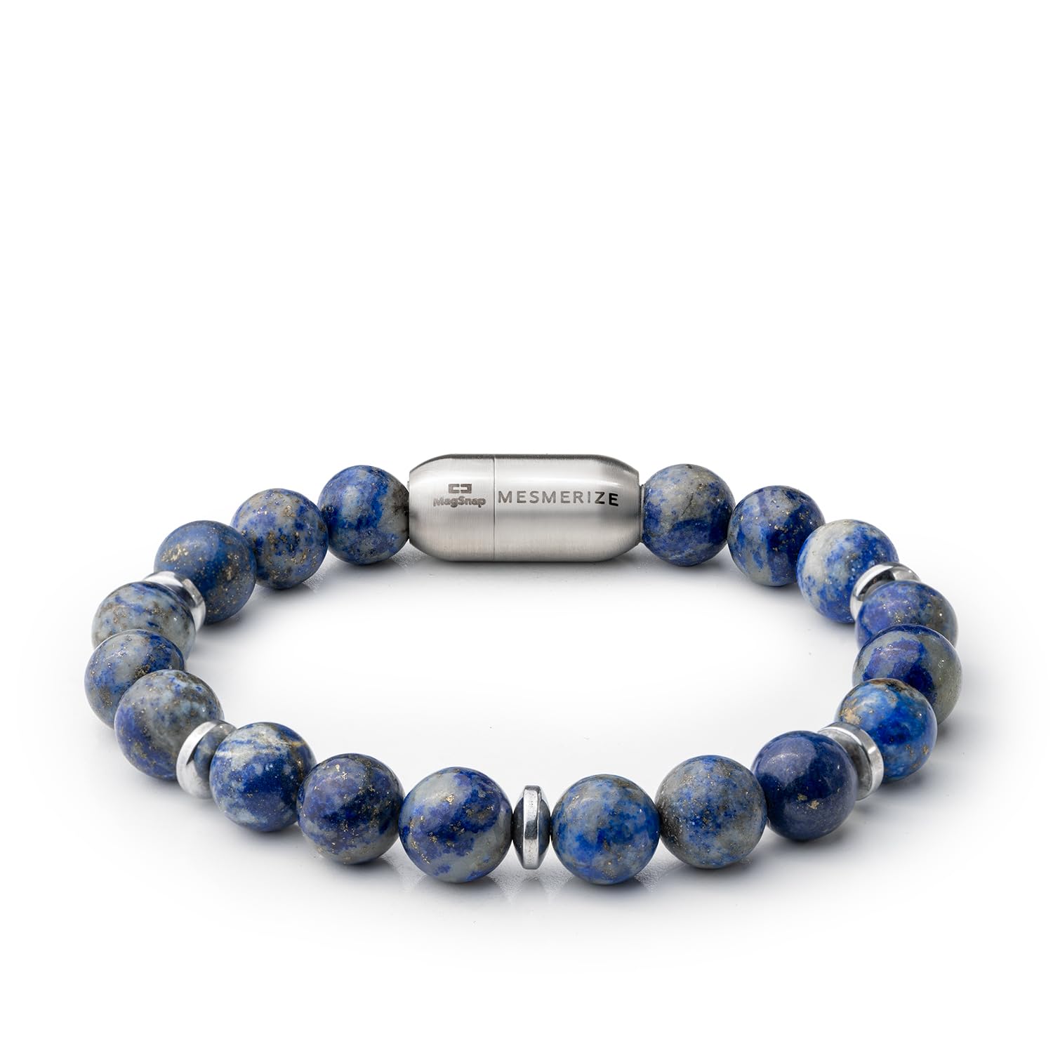 Mesmerize Original Natural Stone Bracelets Collection | Lapis Lazuli, Amethyst, Rudraksha, Onyx, Pyrite, Lava, Freshwater Pearl, Tiger Eye (Lapis Lazuli, L) (B0CYHDNTB9) Amazon Price History, Amazon Price Tracker