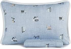 Jogo cama simples 2pc Mundo Kids Malha - Mini Obra - Solteiro