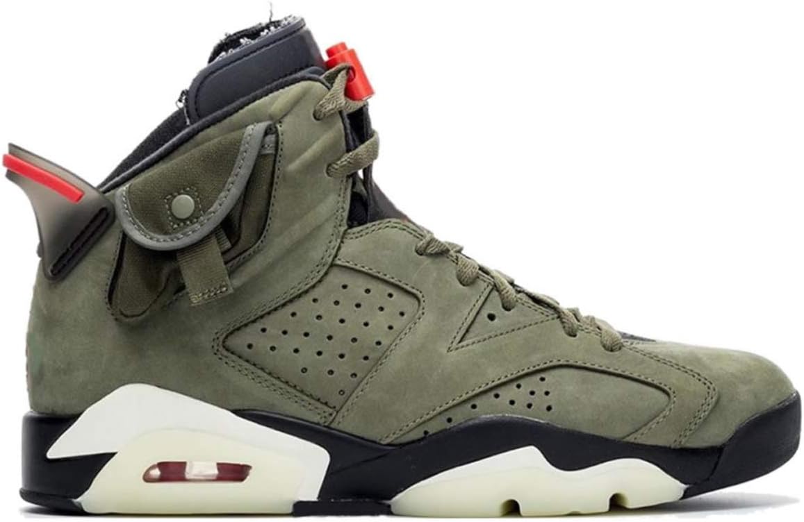 Travis Scott x Air 6s Cactus Jack Medium Olive Suede 6 Basketball Shoes CN1084-200 Mens US8.5=EUR42
