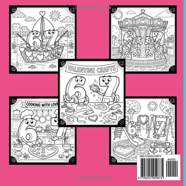 67 Coloring Book: Crazy Fun Valentine’s Edition | 40+ Pages of Viral IYKYK Meme Madness & Crush Chaos for Kids, Tweens & Teens | Black Backed Pages (67 Viral Meme Activity Books) image 3