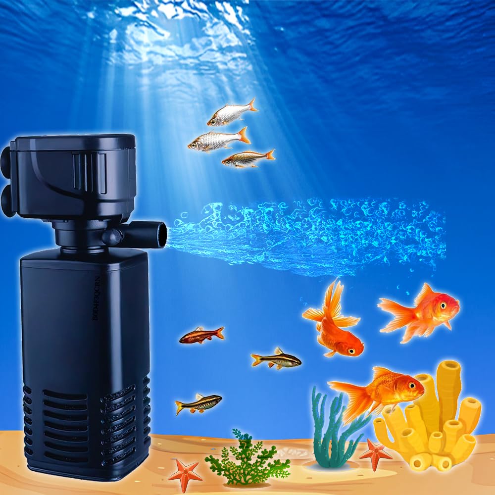 Aquarium Internal Filter for 2.5 Feet Fish Tanks | High Power Oxygen Filtration System | Fits Any Aquarium | with| Powerful Pump, Submersible Design, and Minimal Power Usage| Square. (B0D4F3QCRN) Amazon Price History, Amazon Price Tracker
