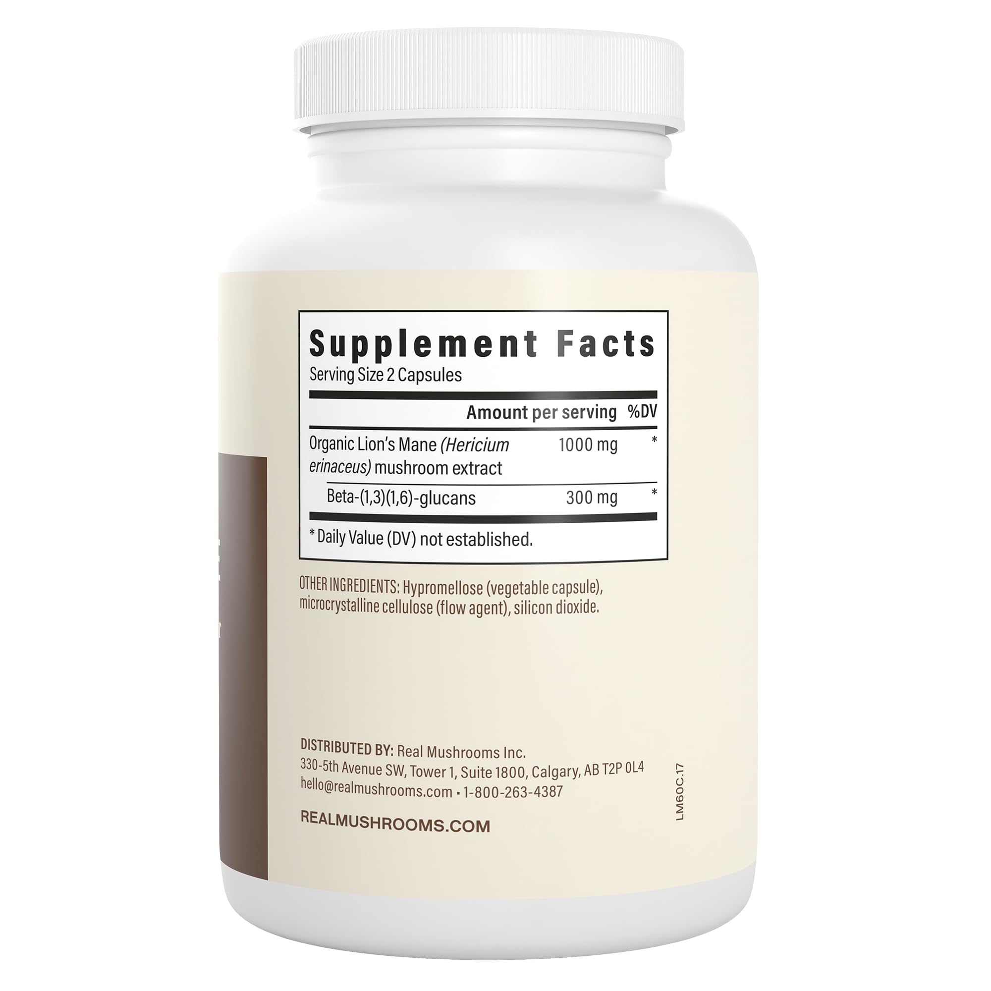 Real Mushrooms Lion's Mane Capsules, Brain, Focus and Cognition, 120ct — Amazon image 2