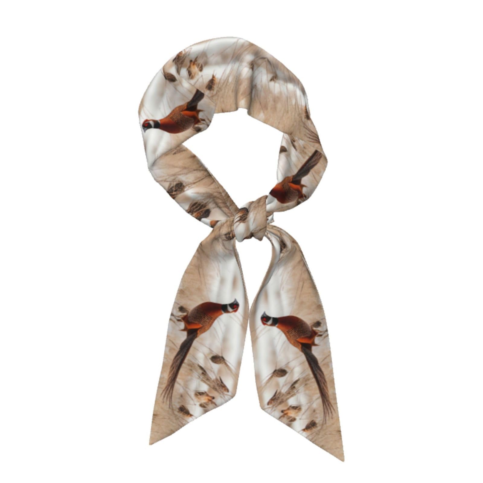 Whjshop Women's Black Pheasant Hunting Picture Fashion Scarf - Head Hair Accessories Versatile Scarf For Valentine's Day And Mother's Day, One Size