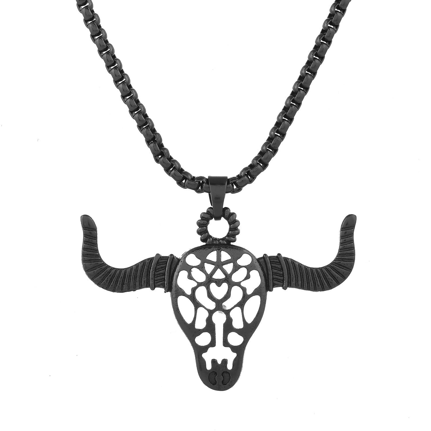 Eclipse Black Bull Pendant Men's Pendant|Black Pendant For Men|Gift For Men|Classic|Trendy|Anniversary Gift For Husband|Birthday Gift| Everyday Wear-image-14