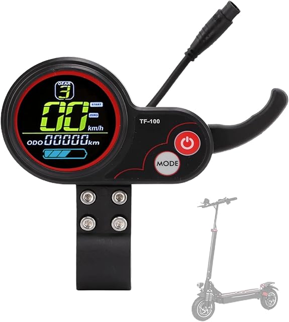 GAESHOW 48V TF100 Display 6 Pin Communication Instrument for KUGOO M4 Electric Scooter Controller, Electric Scooter Display Panel, Kugoo M4 Electric Scooter Controller (A)