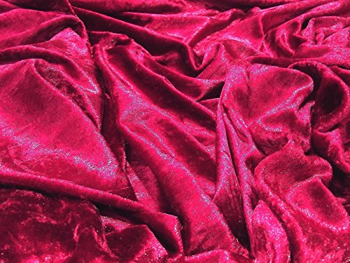 Tissu velours écrasé d'exception bordeaux 5m pour robes de soirée