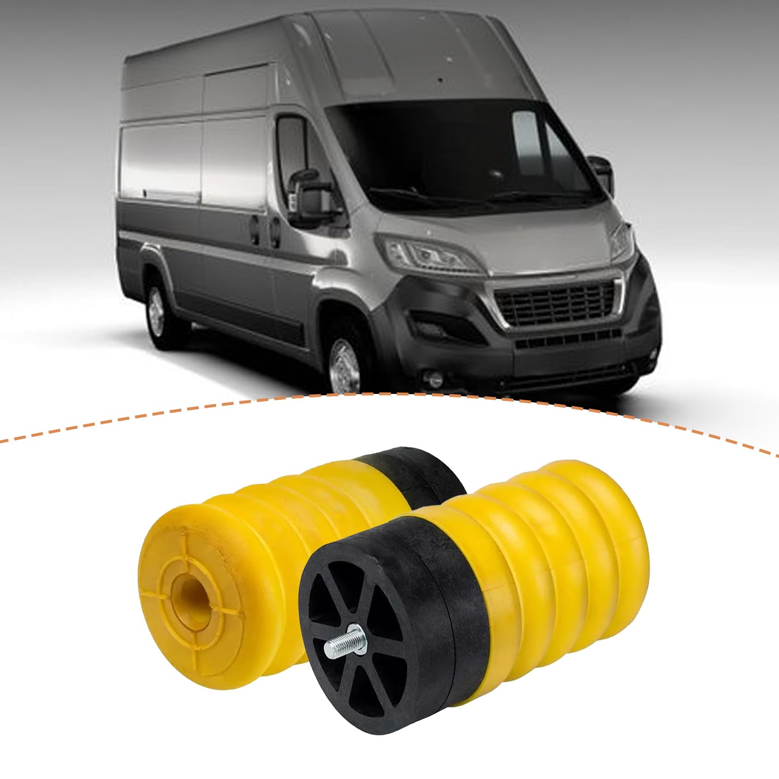 Blocco Ammortizzatore Posteriore A Molla Pneumatica Per Sprinter 2500 - Sostitutivo OEM SSR33854, In Poliuretano, Capacità Di Carico 0,6 Kg