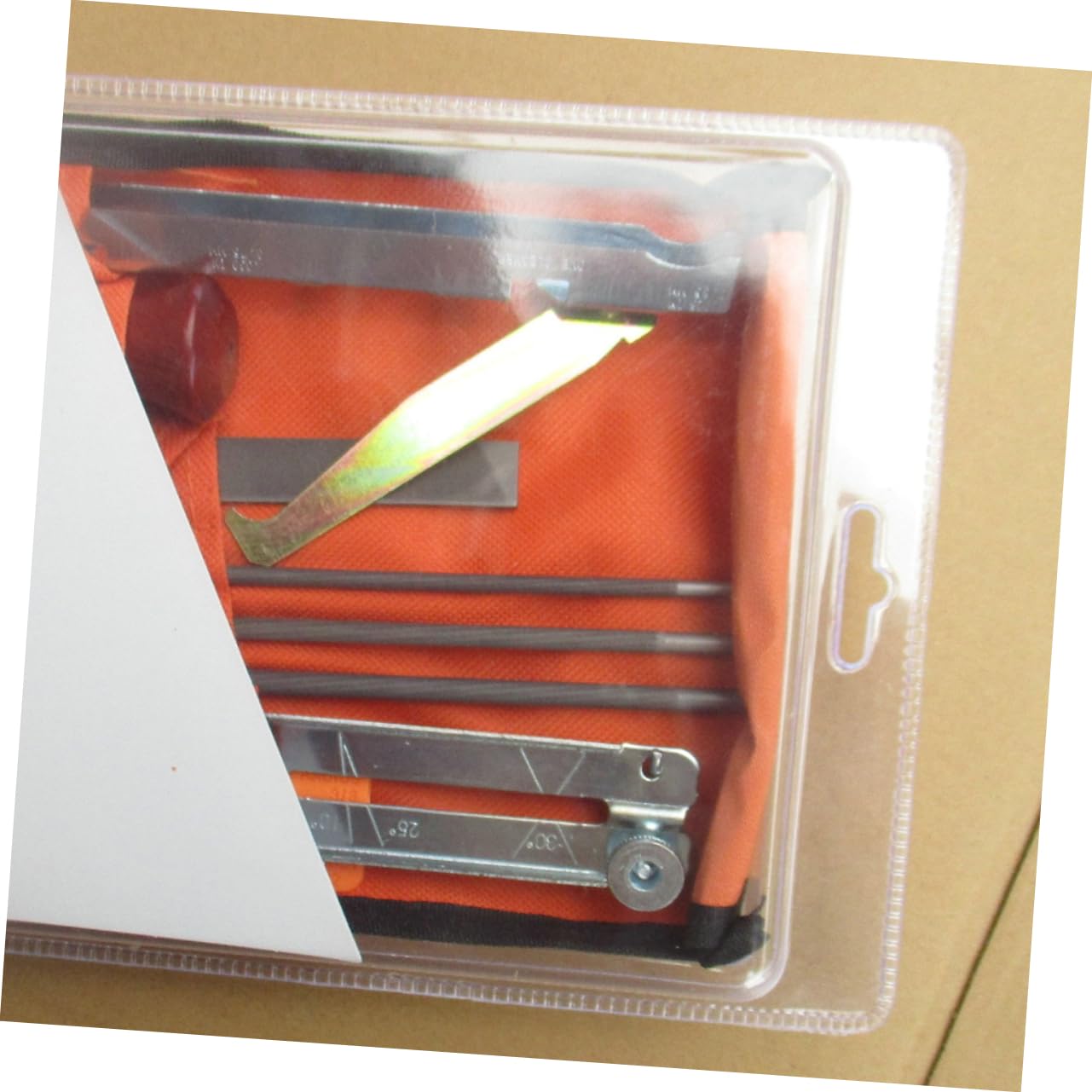 Kit Affilacatene per Motosega 10 Pezzi in Metallo Arancione