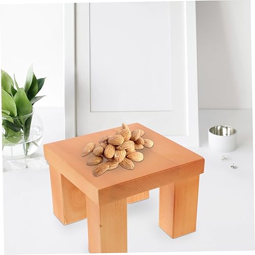 Miniatura 2 de Veemoon 1 mini banco para niños, taburete de entrenamiento para baño, taburete de madera para tocador, taburete redondo para suculentas, bonsái,