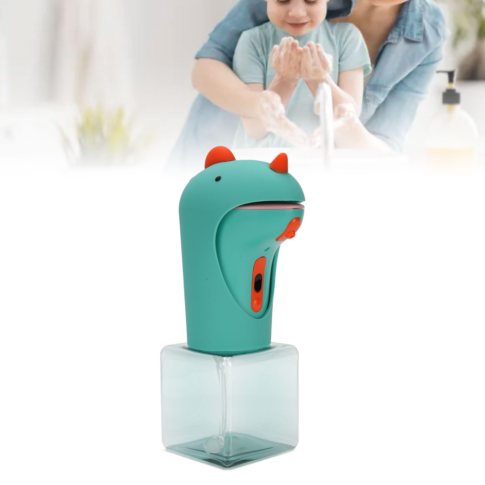 Dispenser Automatico di Sapone per Dinosauri Dispenser di Liquido Schiumogeno Touchless Carino per Bagno e per Bambini Design ABS