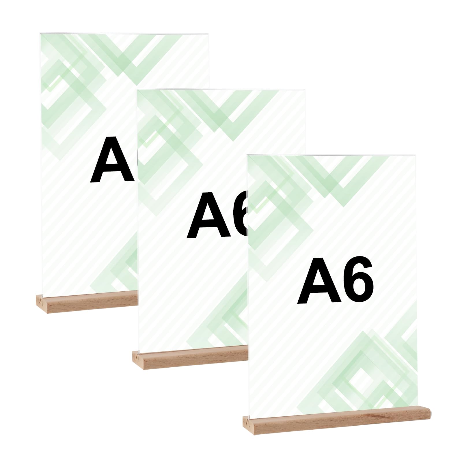Doafoce Lot de 8 Presentoir Plexiglas A6, Acrylique Transparent Chevalet de Table, Support pour