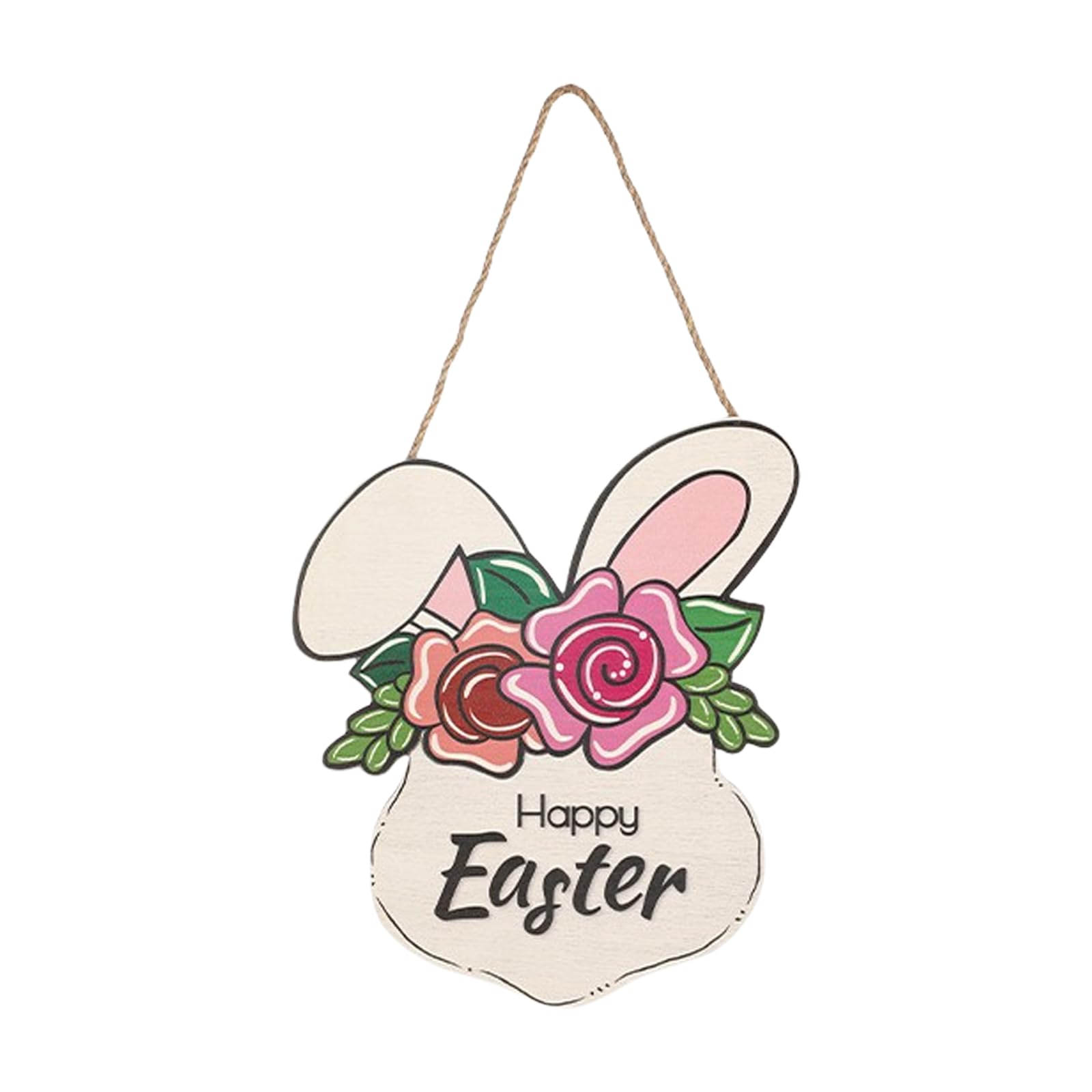 Buxuaaaa D Unique Easters Hanging Oor Sign Ornament With Rabbits Esigns For Front Oor An Indoor Spring Ecors Farmhouses Styles Seasonal Hanger
