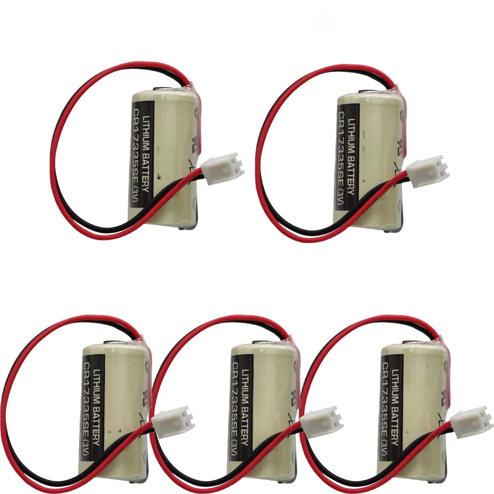 KUAN MAI (5Pcs) 1800mAh CR17335SE 3V Battery with Plug for Epson Robot R13B060003 Controller RC Series CR17335SE Battery