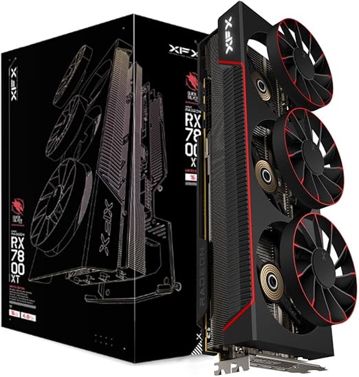 XFX Quicksilver AMD Radeon RX 7800 XT Magnetic Air Gaming Graphics Card ...