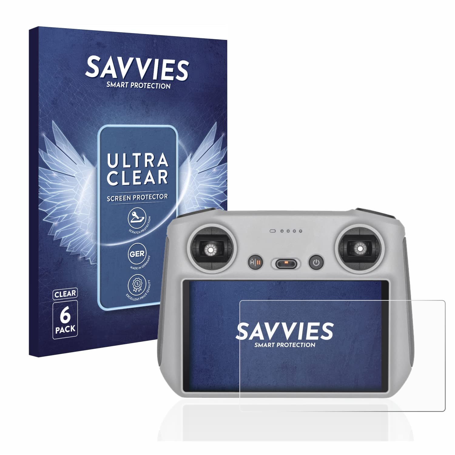 savvies 6 Pezzi Pellicola Protettiva per DJI RC Controller Protezione Schermo Trasparente