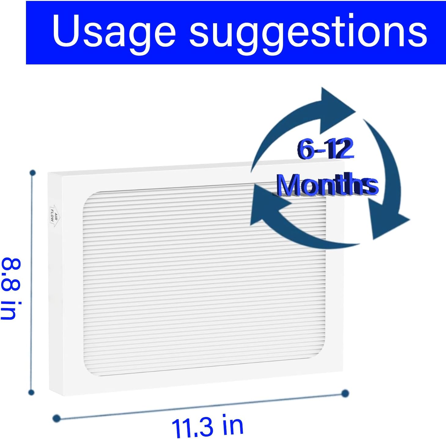 4 Pack 9 x 11 x 1 MERV 13 Dehumidifier Filter for Santa Fe Compact70, Ultra70, Element, Compact2, UA 65H Dehumidifier