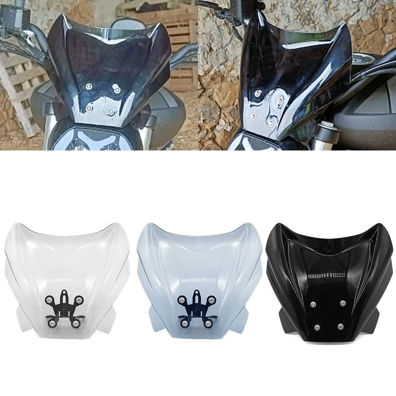 Parabrezza Antivento Per Moto Benelli Leoncino 500 - Deflettore In Lega E PC, Montaggio Semplice - Foto 12