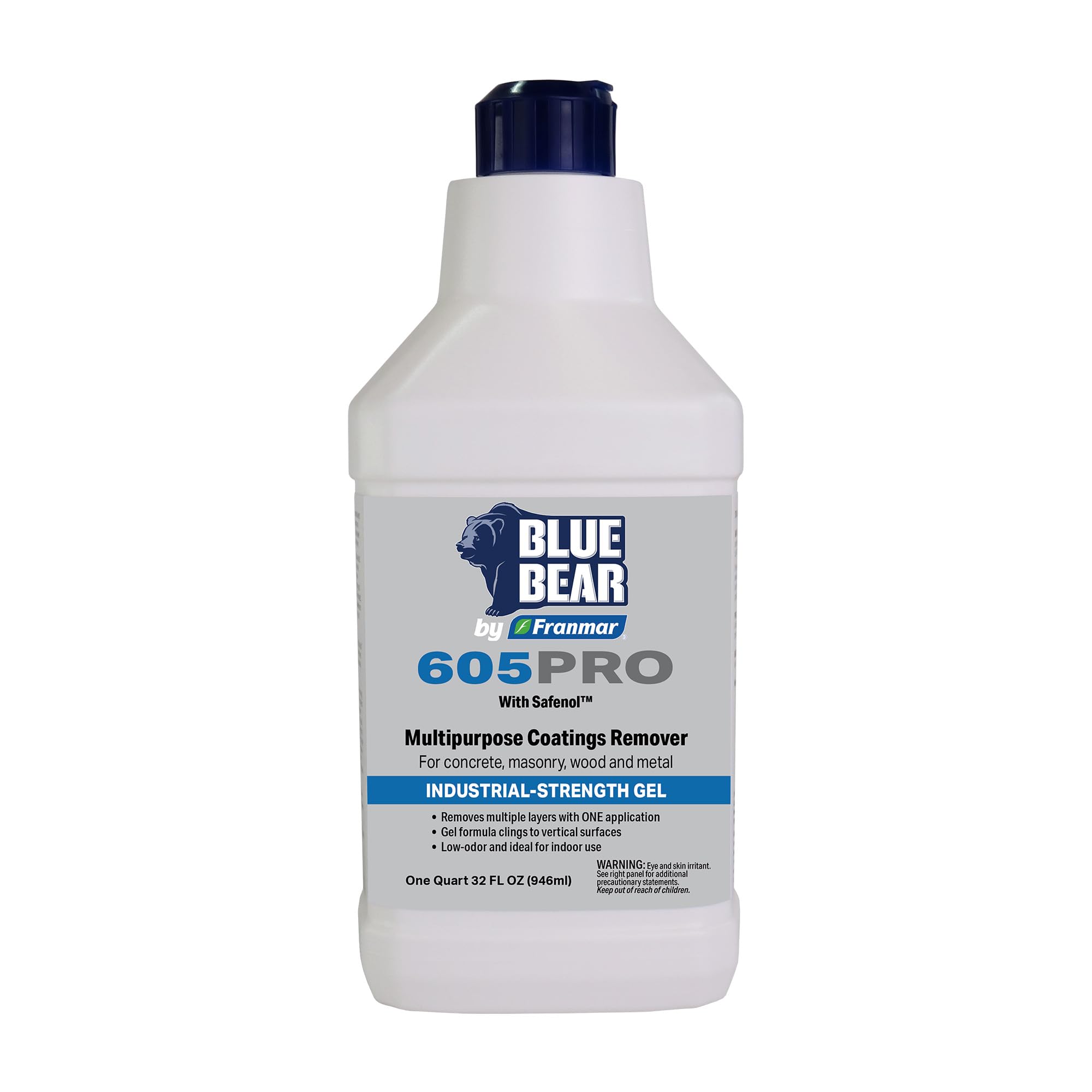 Blue Bear 605 Pro Coating Removal -Quart (32oz), with Safenol