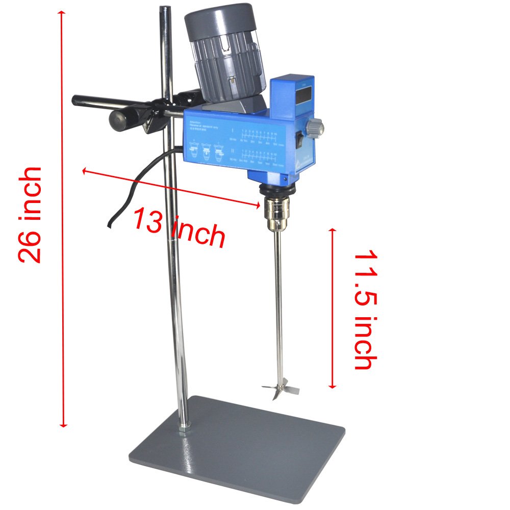Black Friday Clearance XZBELEC 20L Electric Overhead Stirrer Mixer 2000RPM Digital Lab Mixer Blender Variable Speed Electric Overhead Mixer (Overhead Stirrer 20L) Big Sale XZBELEC 20L Electric Overhead Stirrer Mixer 2000RPM Digital Lab Mixer Blender Variable Speed Electric Overhead Mixer (Overhead Stirrer 20L)