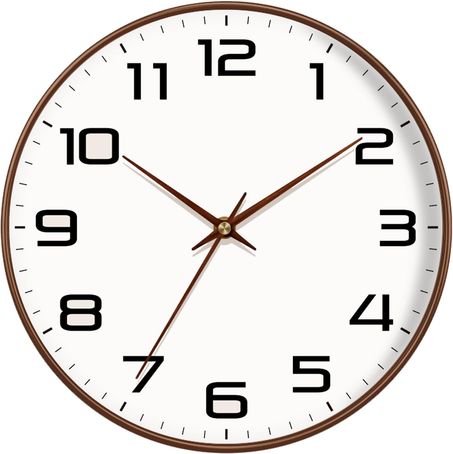Woodgrain Wall Clock–Silent Non-Ticking Wall Clocks Battery Operated 8 Inch, Large Easy-to-Read Numbers Modern Modern Analog Clock for Bedroom Living Room Kitchen Office Gym (Brown) Woodgrain Wall Clock–Silent Non-Ticking Wall Clocks Battery Operated 8 Inch, Large Easy-to-Read Numbers Modern Modern Analog Clock for Bedroom Living Room Kitchen Office Gym (Brown)