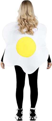 Miniatura 4 de Fun Shack Disfraz de huevo para adulto, disfraz de huevo frito para adulto, disfraz de huevo de Halloween, disfraz de desayuno para adultos, huevo
