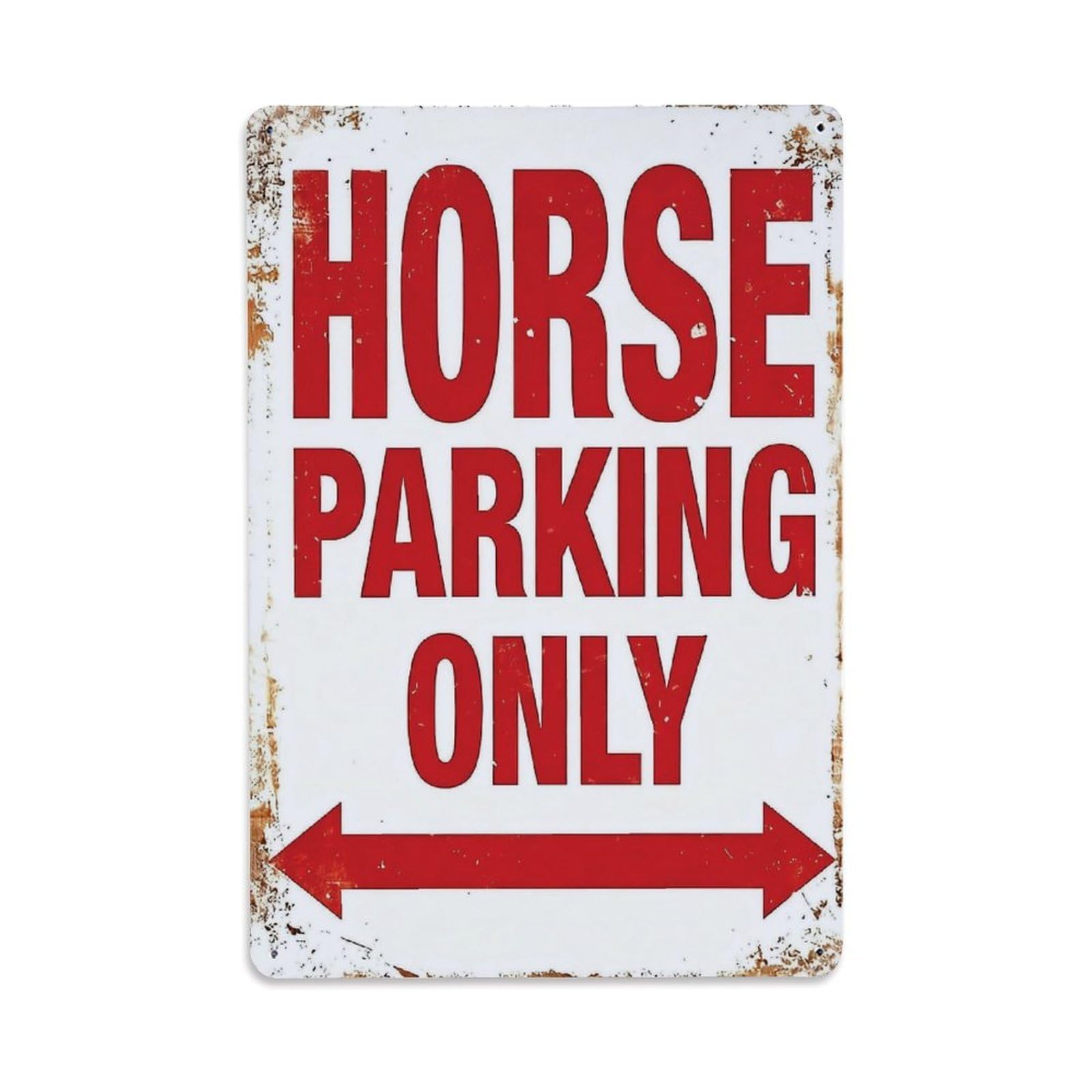 Vintage Horse Parking Only Vintage Aluminium Metal Sign, Retro Wall Decor for Home, Bar, Garage & Farmhouse 30x20cm