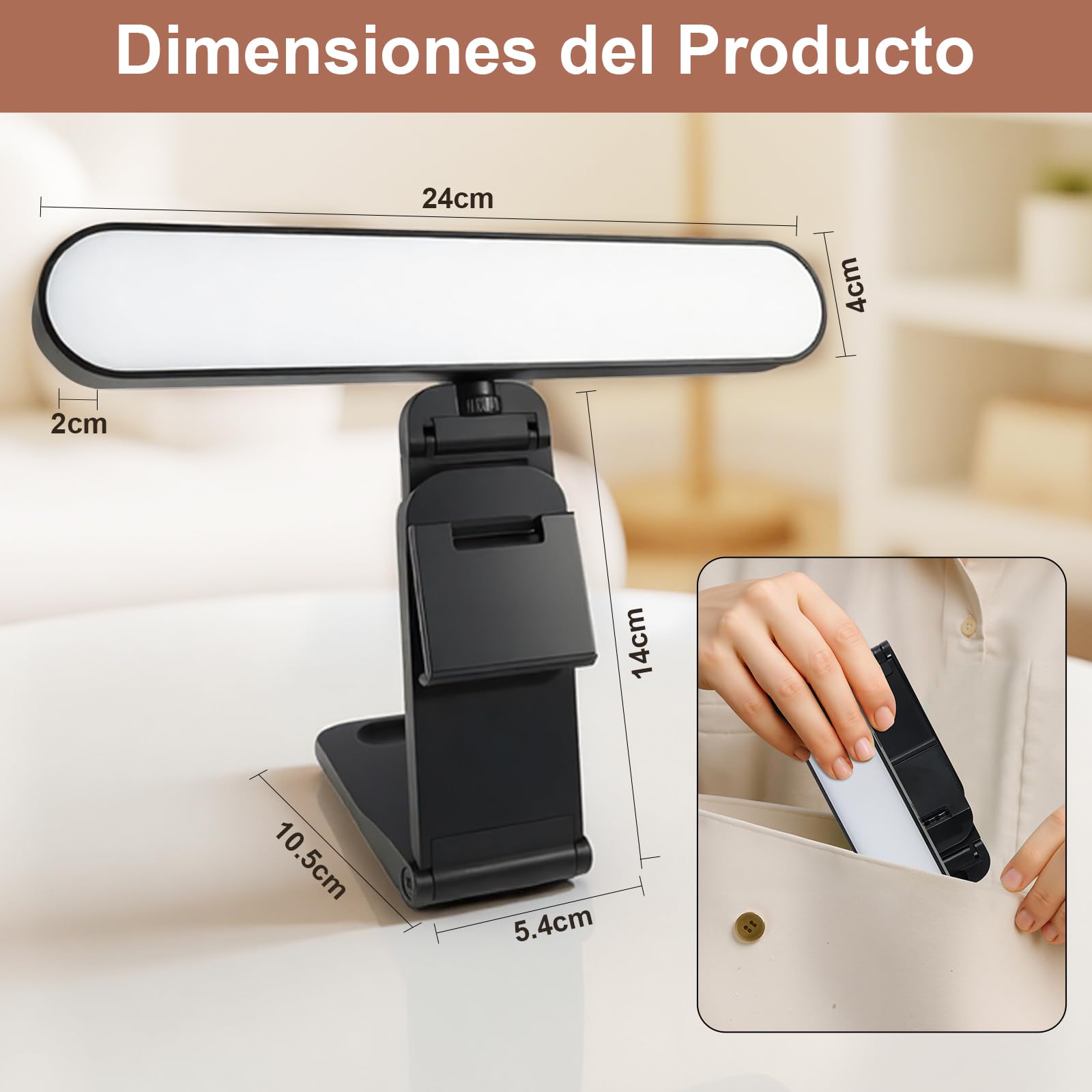 Luz Video Streaming con Mando a Distancia, Iluminación LED Monitor 3 Temperaturas Color & 10 Niveles Brillo, Luz Video 360° Giratoria para PC, Oficina, Reuniones Video, USB, Instalación Sencilla