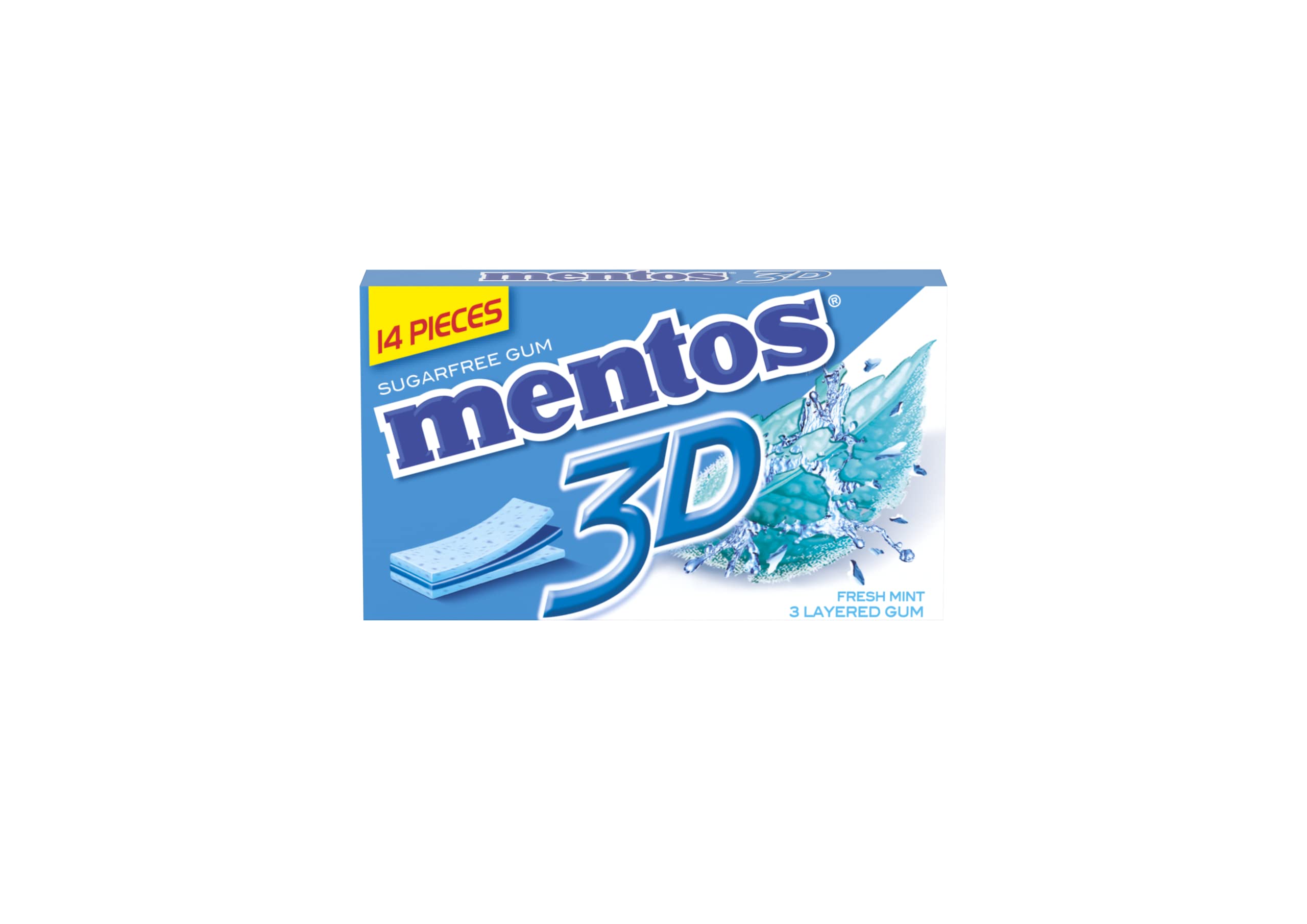 Mentos 3D Pure Fresh With Green Tea Extract Sugar Free Chewing Gum - 33 gm