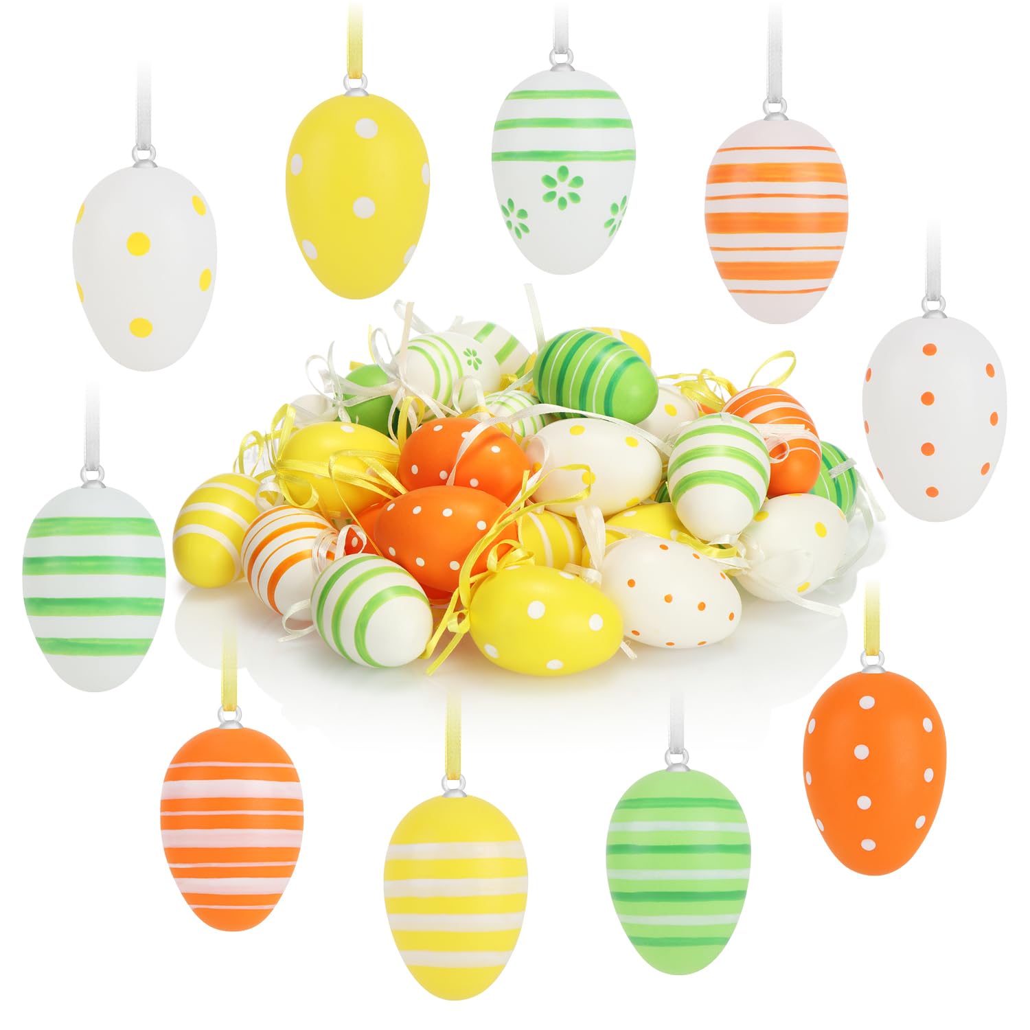 EXCEART 4 Pezzi Rami Di Pasqua Con Uova Colorate, Decorazioni Fai Da Te Per Composizioni Floreali E Addobbi