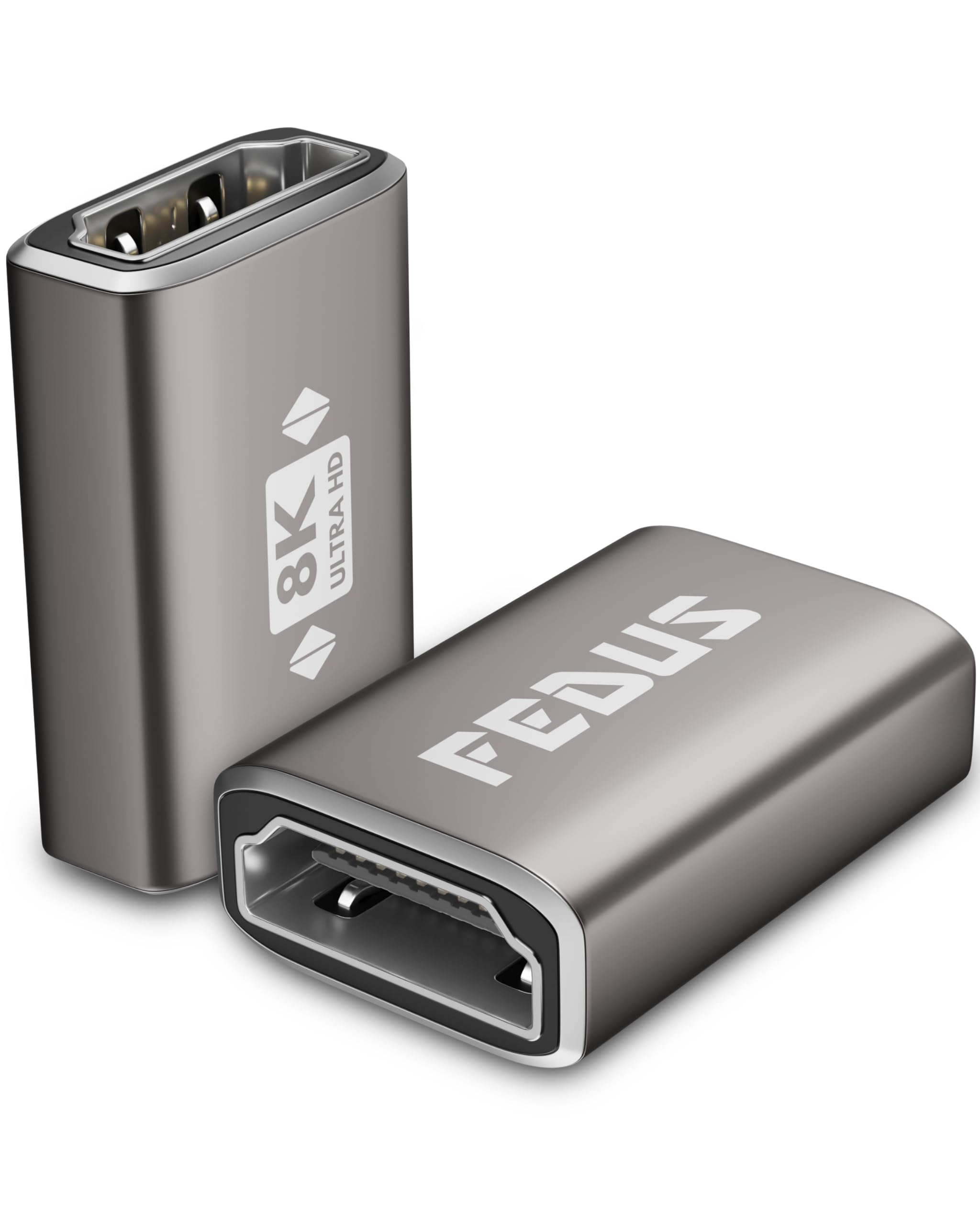 fedus hdmi coupler female to jointer connector 8k@60hz 4k@144hz 1080p 2.1 cable extender repeater adaptor for laptop, computer, monitor, roku tv, firestick