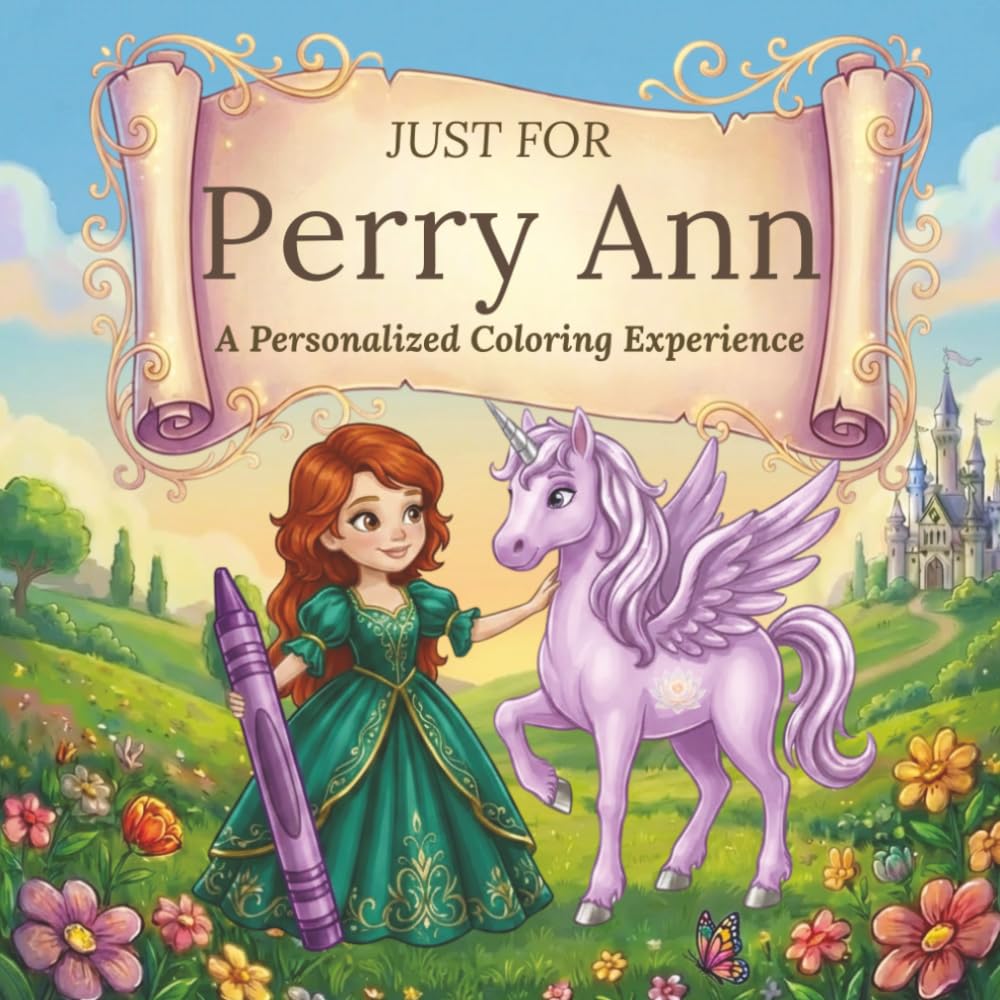 Just for Perry Ann: A Personalized Coloring Experience: 50 total coloring pages | 28 coloring pages featuring Perry Ann’s name | 22 coloring pages themed for girls (Personalized Coloring Book Series)
