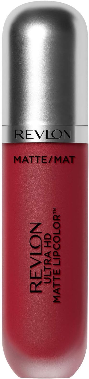 Ultra HD Matte Lipcolor, Velvety Lightweight Matte Liquid Lipstick in Red/Coral, Passion (635)