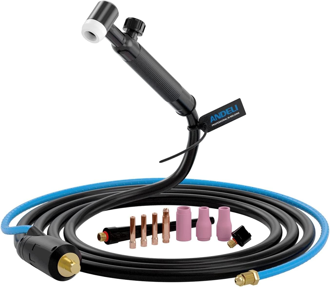 ANDELI Lift TIG Welding Torch WP-17V 13ft 140Amp TIG Torch for ANDELI MIG-250ME MCT-416LED Lift TIG Welder for 35-50