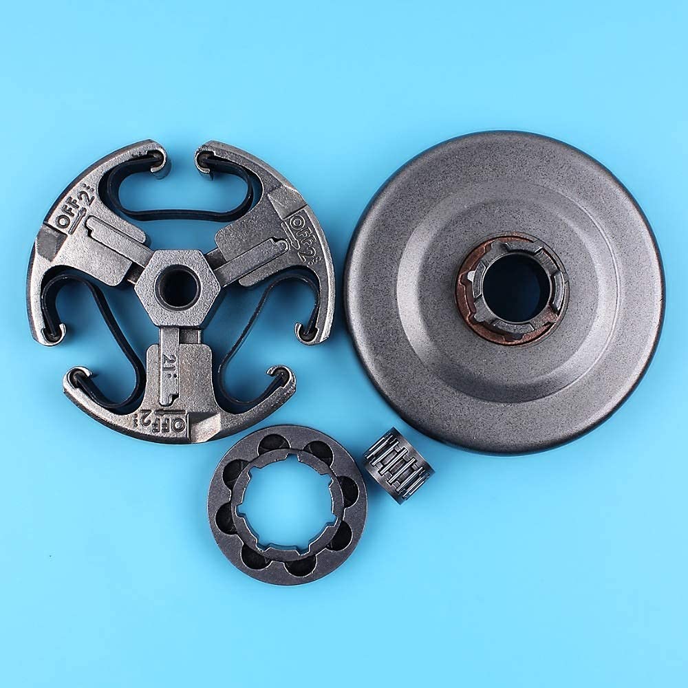 Tambor de Embrague 3/8 "-8T Rim Sprocket Juego de cojinete de Aguja Compatible con Husqvarna 61 66266268 268XP 272 272XP Piezas de Repuesto para Motosierra
