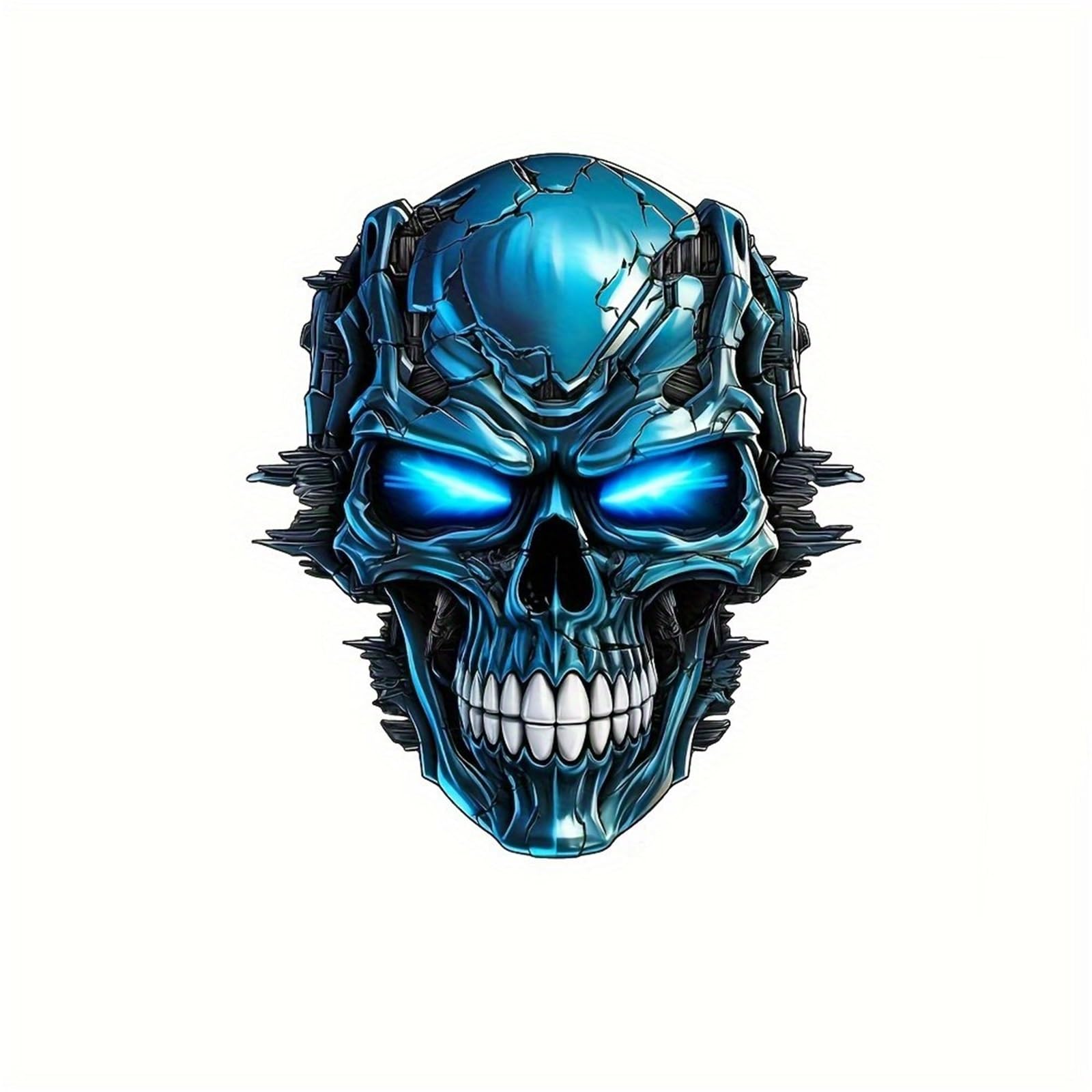 FGLFPXI Skull Sticker, Waterproof Decal for Car, Motorcycle Computer Decor