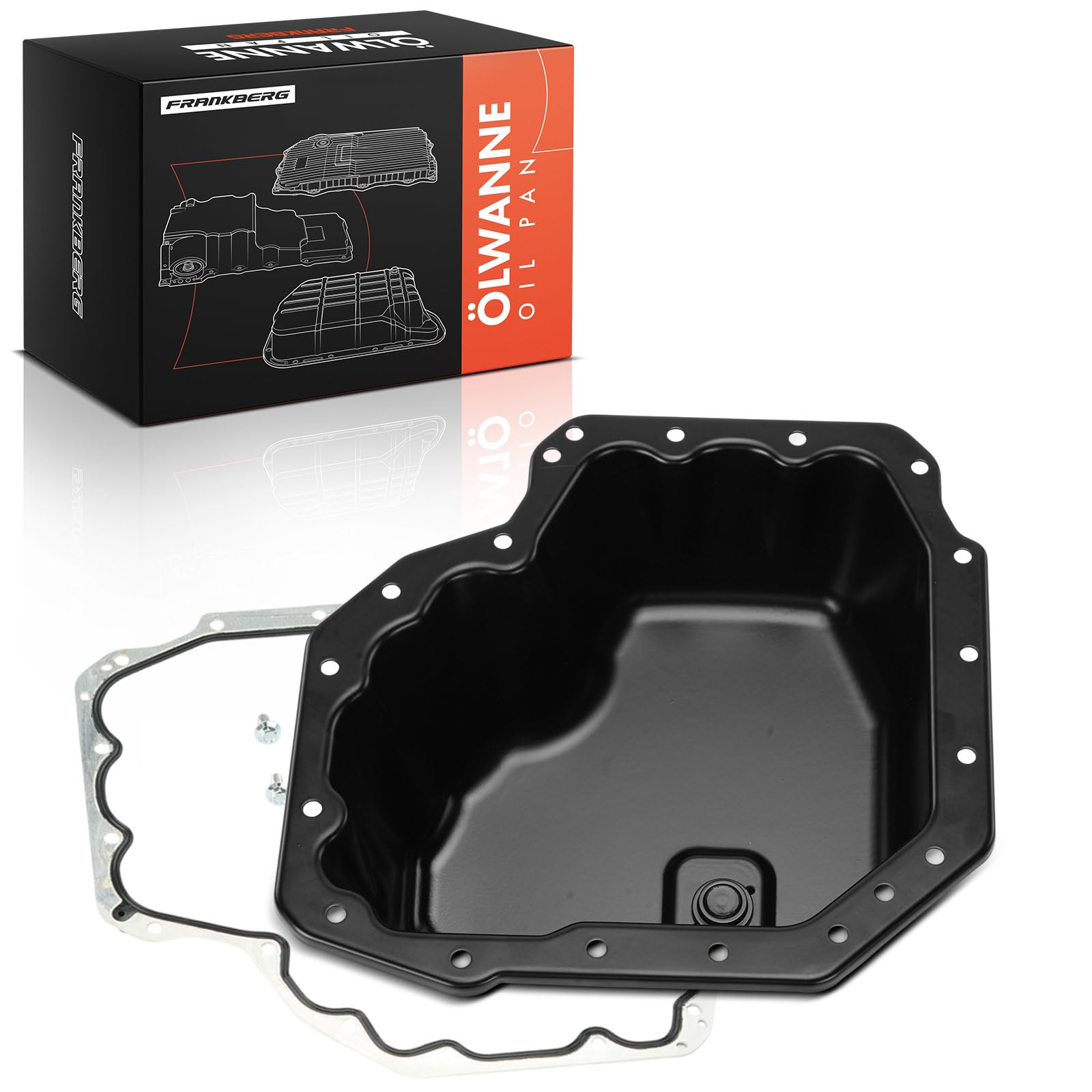 Frankberg Coppa dell'olio coppa dell'olio motore guarnizione della coppa | mit lablassschraube, Diesel; 68027587AA; Compatibile con: Nitro Van KA, Nitro, Wrangler III JK, Cherokee KK