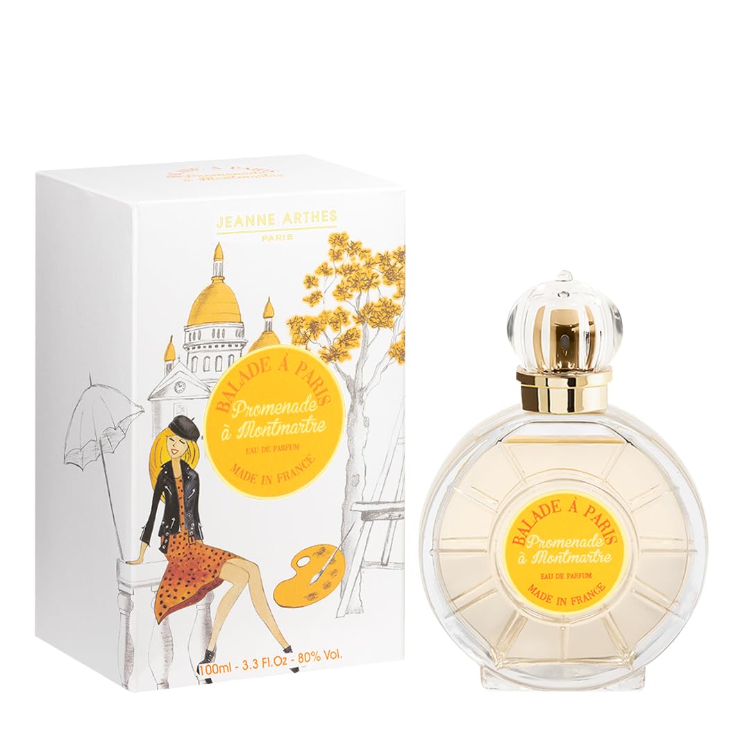 FRENCH WAY OF LIFE, Balade à Paris, Promenade à Montmartre Eau de Parfum, Spray perfume for women, Fruity Floral, Notes of Bergamot, Mandarin, Orange Pulp, Made in France, 3.38 Fl.oz