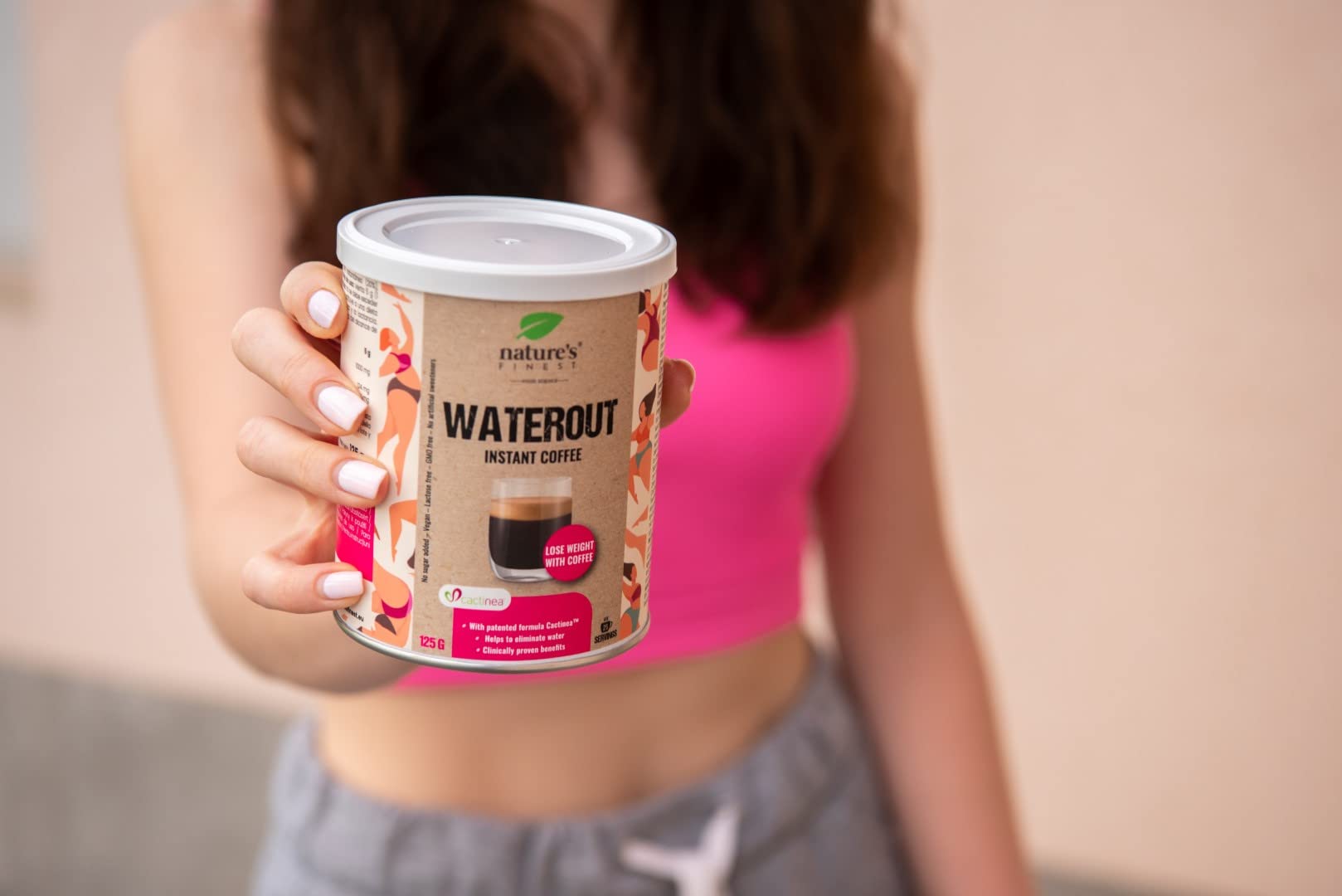 Nature's Finest by Nutrisslim WaterOut Coffee - Café Premium Vegano con Extracto de Cactus y Guaraná - Ideal para Dieta Keto y Apto para Estilo de Vida Saludable