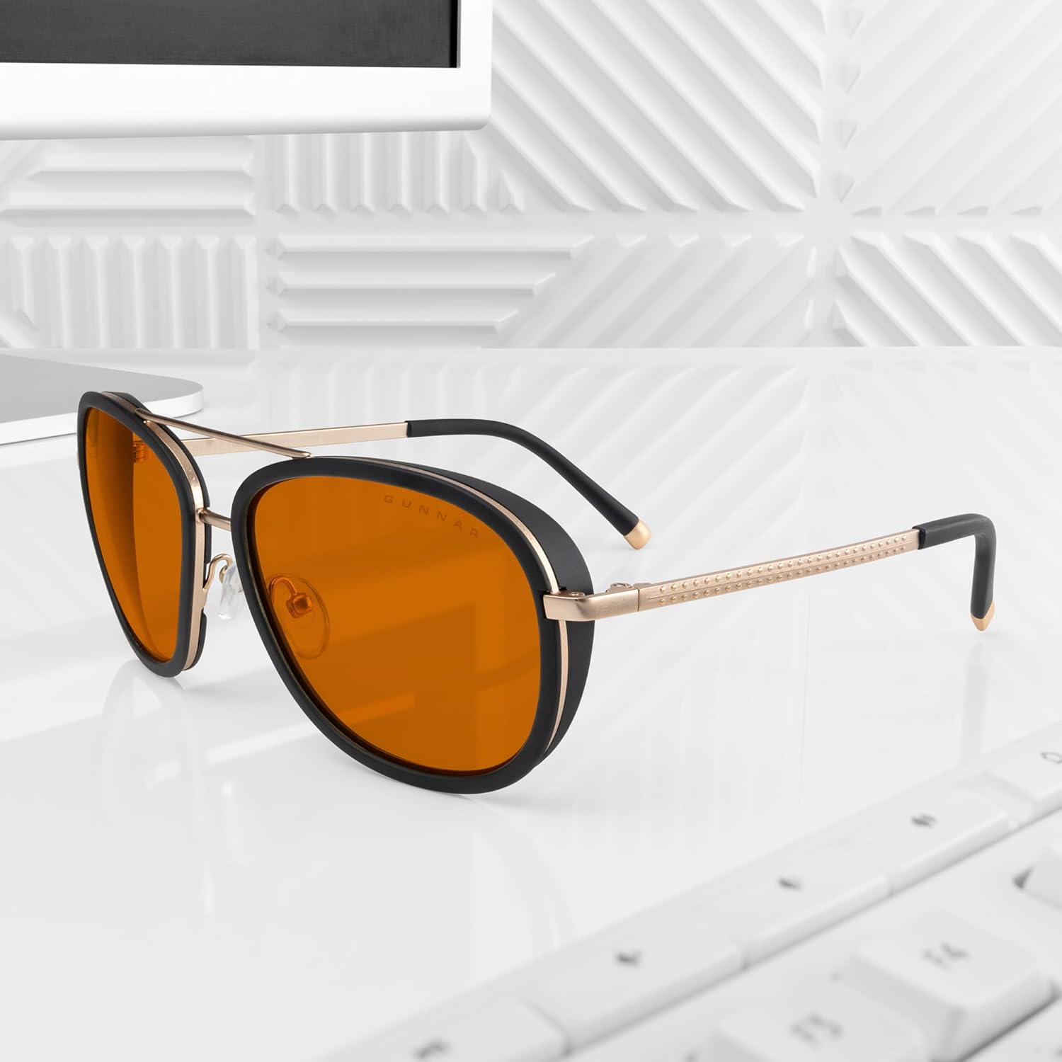 GUNNAR Computer Glasses - Dume Gold - Blue Light Blocking Anti Glare - Image 8