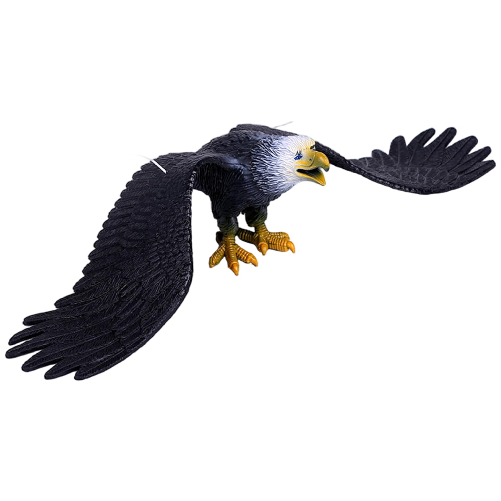 Ginwrek Bald Eagle Statue Bald Eagle Statue 15x3.7 inch Realistic Plastic Bird Scare Devices for Yard, Garden, Lawn Outside