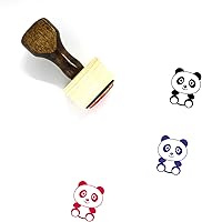 Vista 3 de Panda Wooden Rubber Stamp No. 7 (0.5" x 0.5")