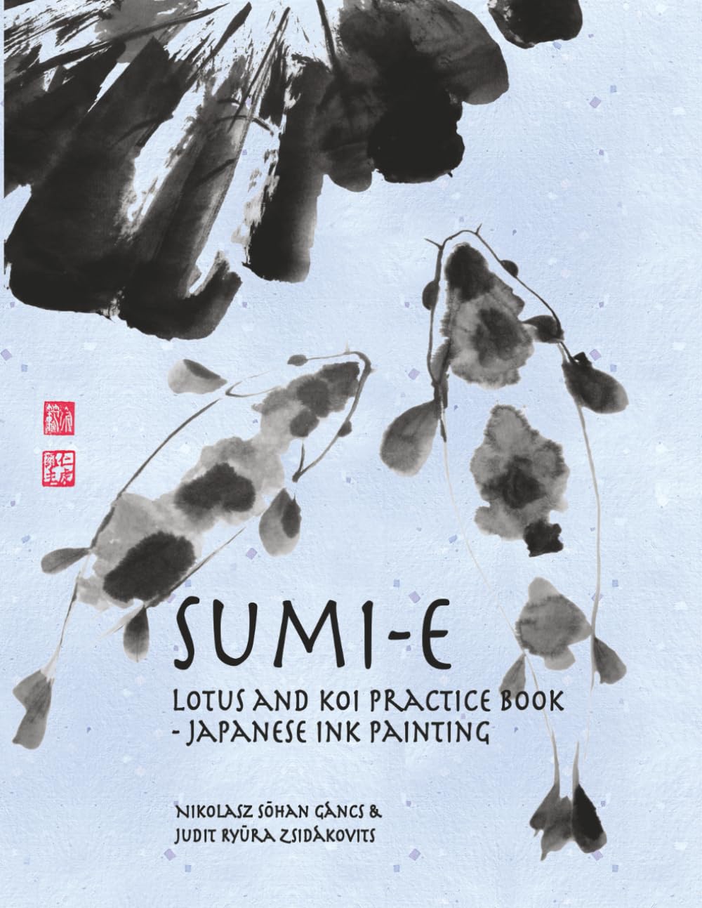 Sumi-e Lotus and Koi Practice Book Japanese Ink Painting