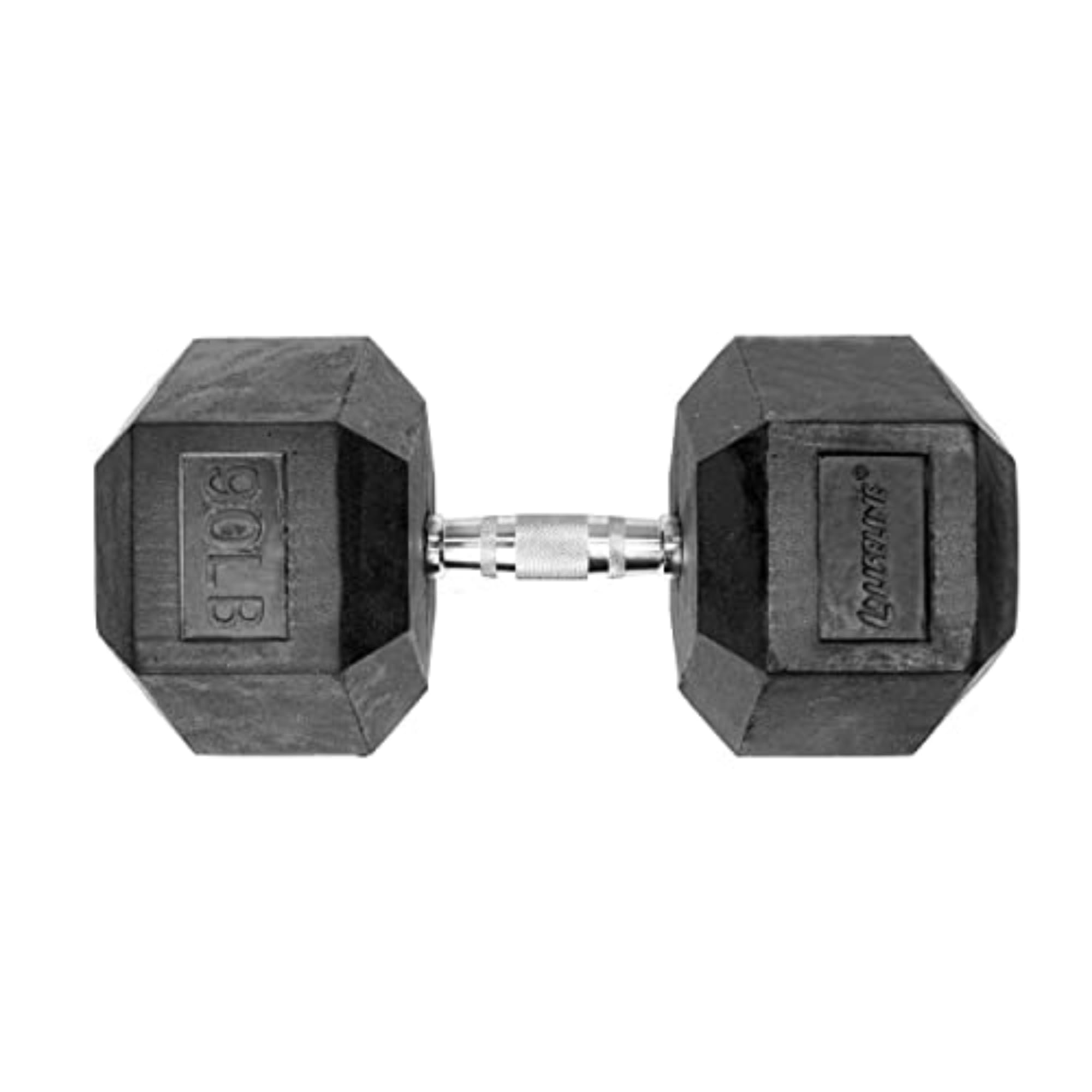 Lifeline Fitness Hex Rubber Dumbbell 90 lb