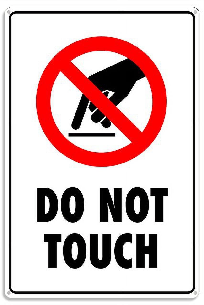 peiyeety DoTouch Metal Sign with Symbol Aluminum Uv Printed 4 Pre-Drilled Holes 12x16 Inches