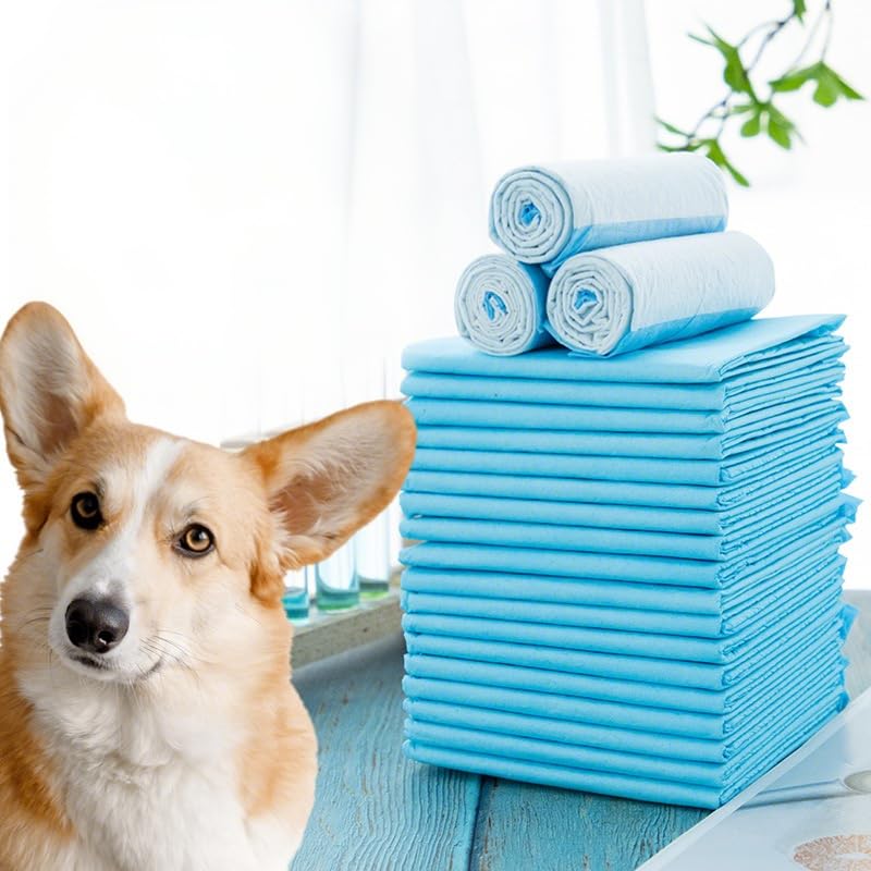 Image of Absorbent Disposable Dog & Cat Training Pads - Large Washable Pet Supplies with Leak-Proof Design for Crate & Indoor Use (40 Count)