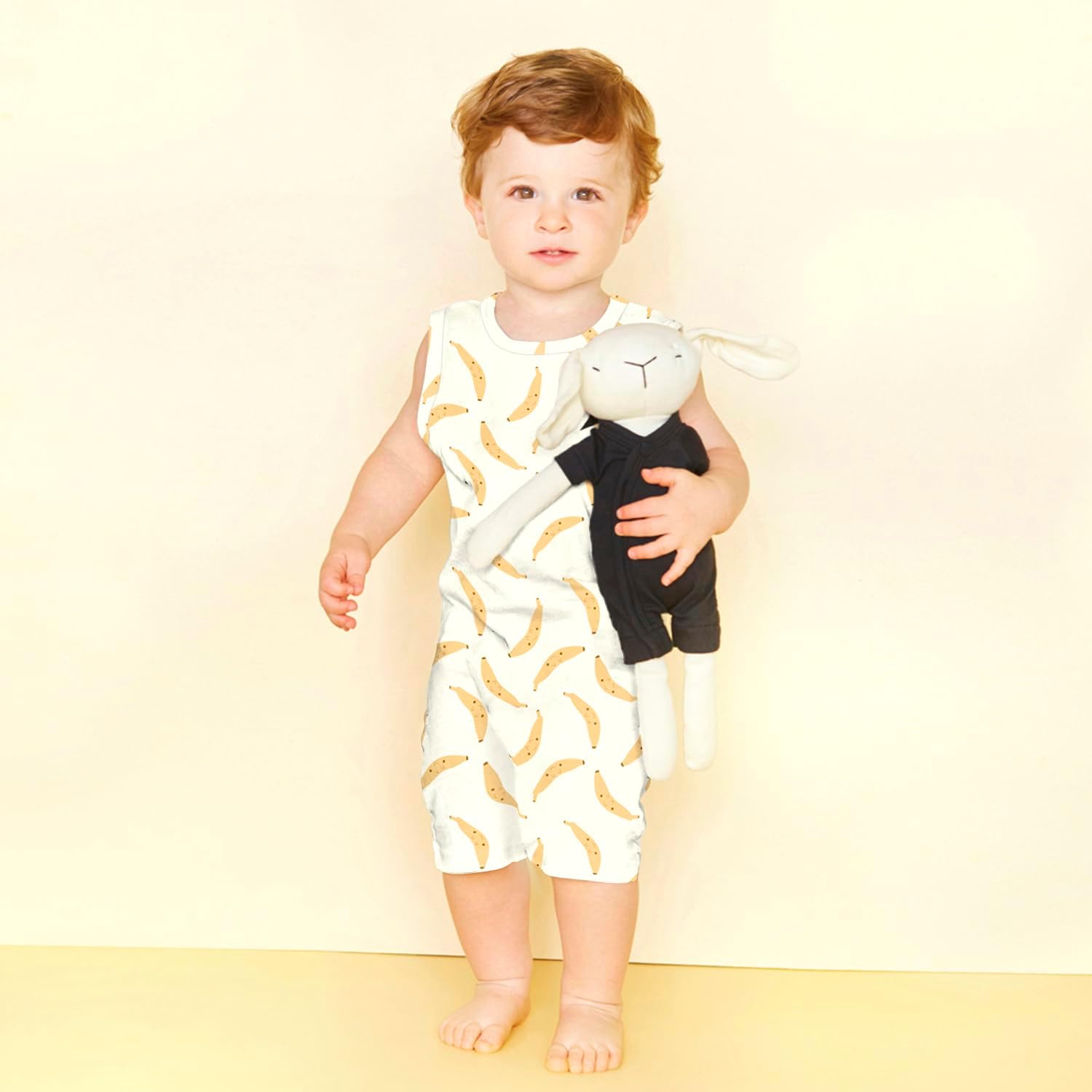 Babysoy Soft Unisex Newborn Baby Toddler Organic Pattern Print Tank Romper Shortall