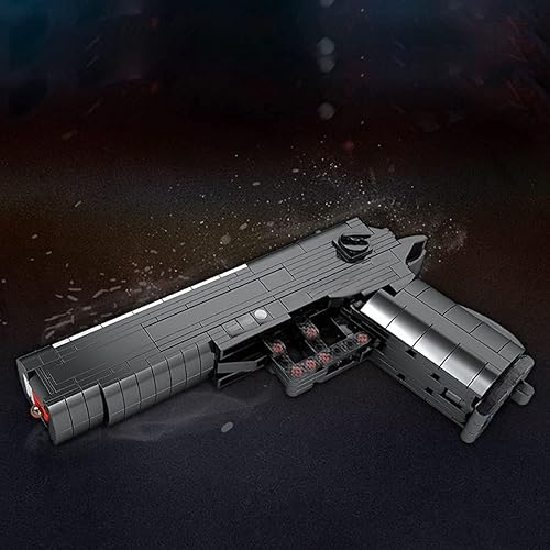 Miniatura 2 de Bloque de construcción de armas, más de 353 piezas cargadas manualmente, kit de modelo de pistola Beretta92 militar compatible con las principales