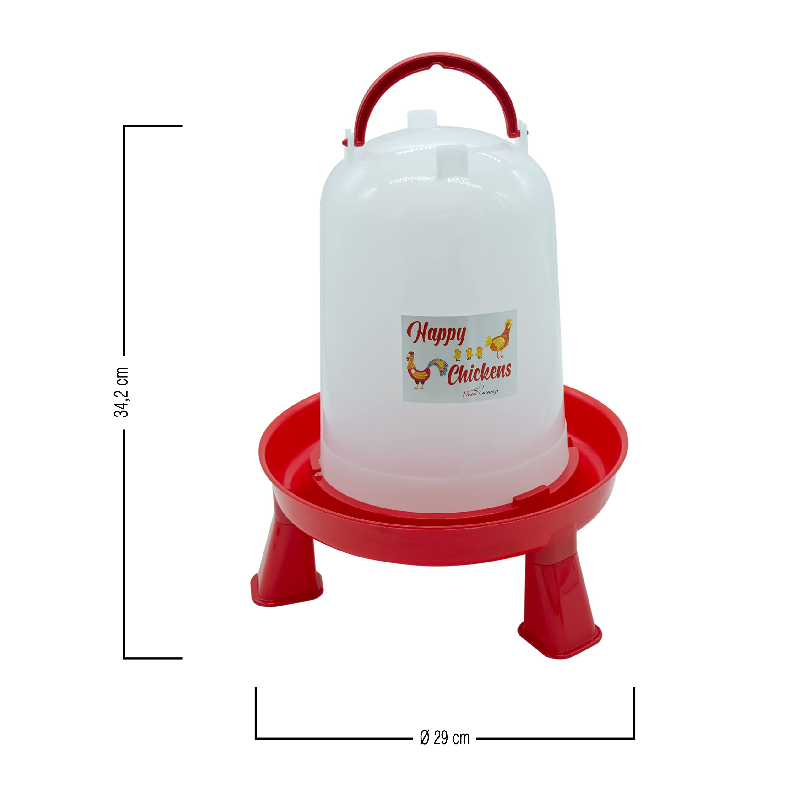 Comedero y Bebedero para Gallinas 4 kg 5 L con Patas Plástico Resistente