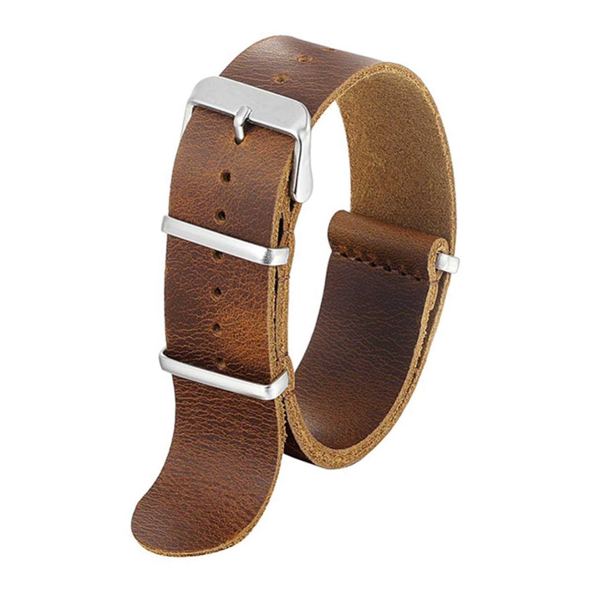 Bracelet Montre Cuir 18mm Marron - Sans Marque, Boucle Chromée, Neuf Sans Étiquette
